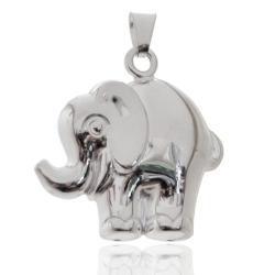 Ciondolo accoppiato elefante mm 36x36 in argento titolo 925