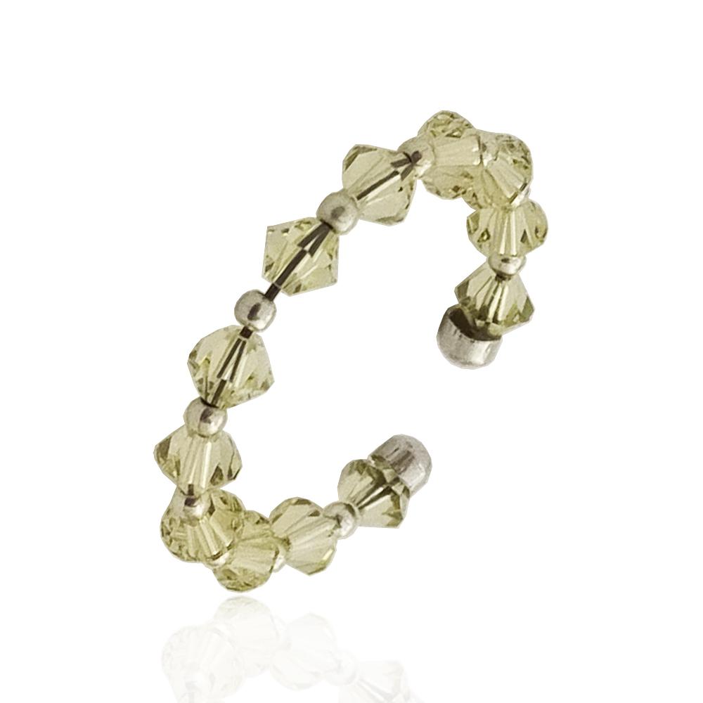 Anello con cristalli swarovski jonquil ed inserti in argento 925