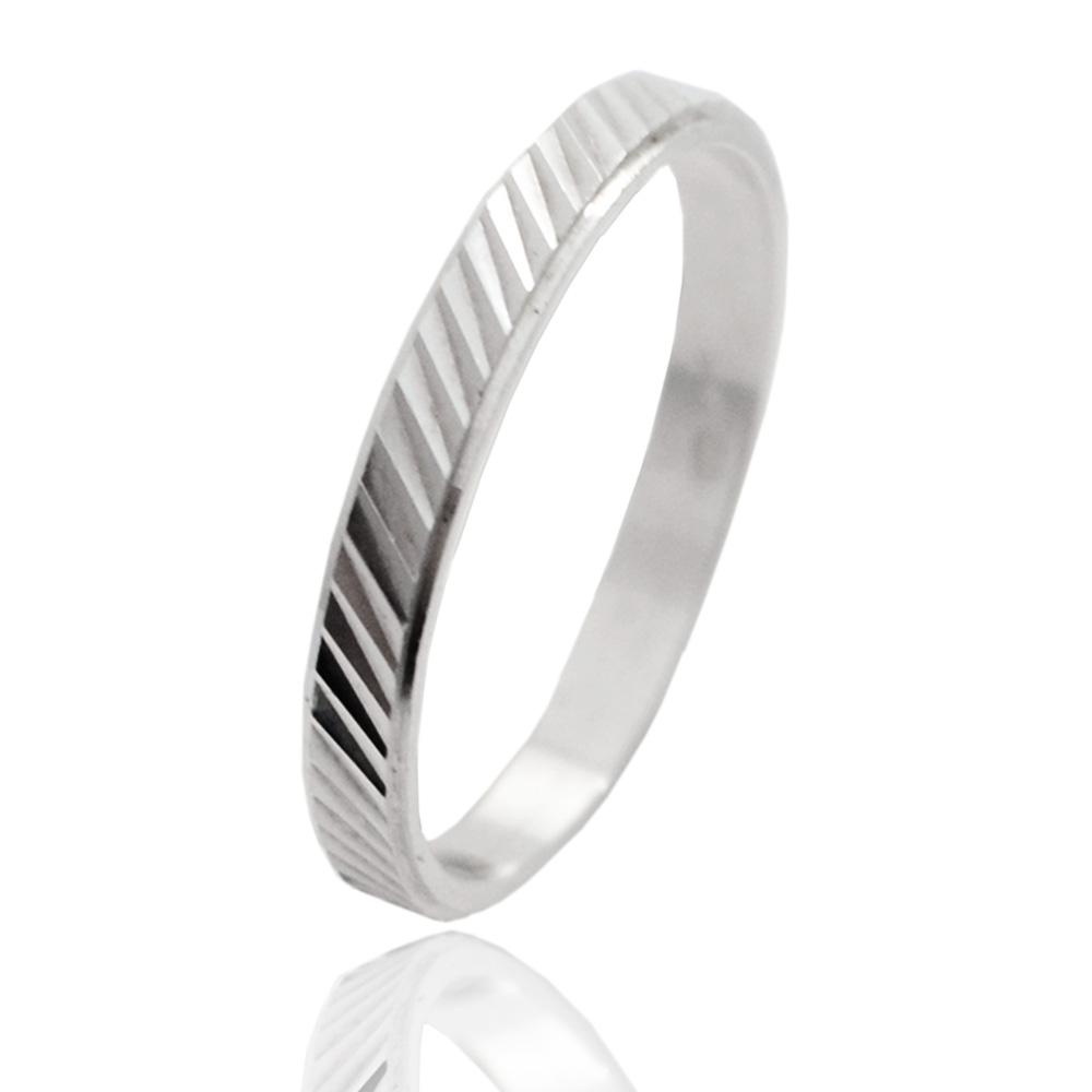 Anello fedina azalea mm 3  in argento titolo 925 - personalizzabile -