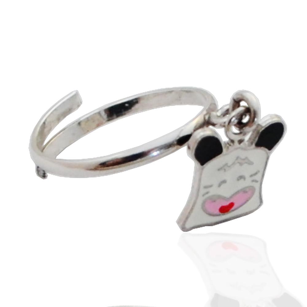 Anello hello spank in argento 925 e smalti a fuoco misura regolabile