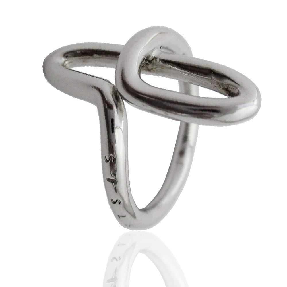 Anello infinito sisley in argento 925 rodiato