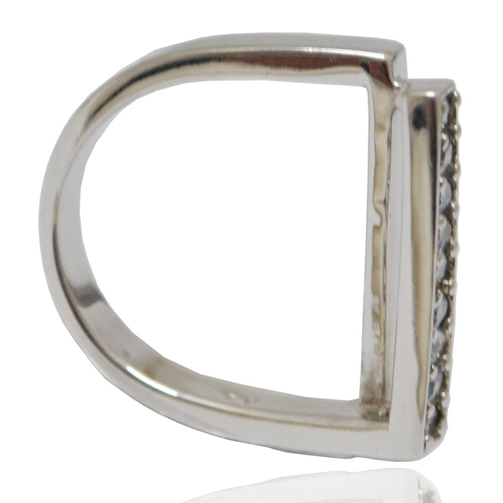 Anello riviera di zirconi celesti in argento 925 rodiato collezione benetton