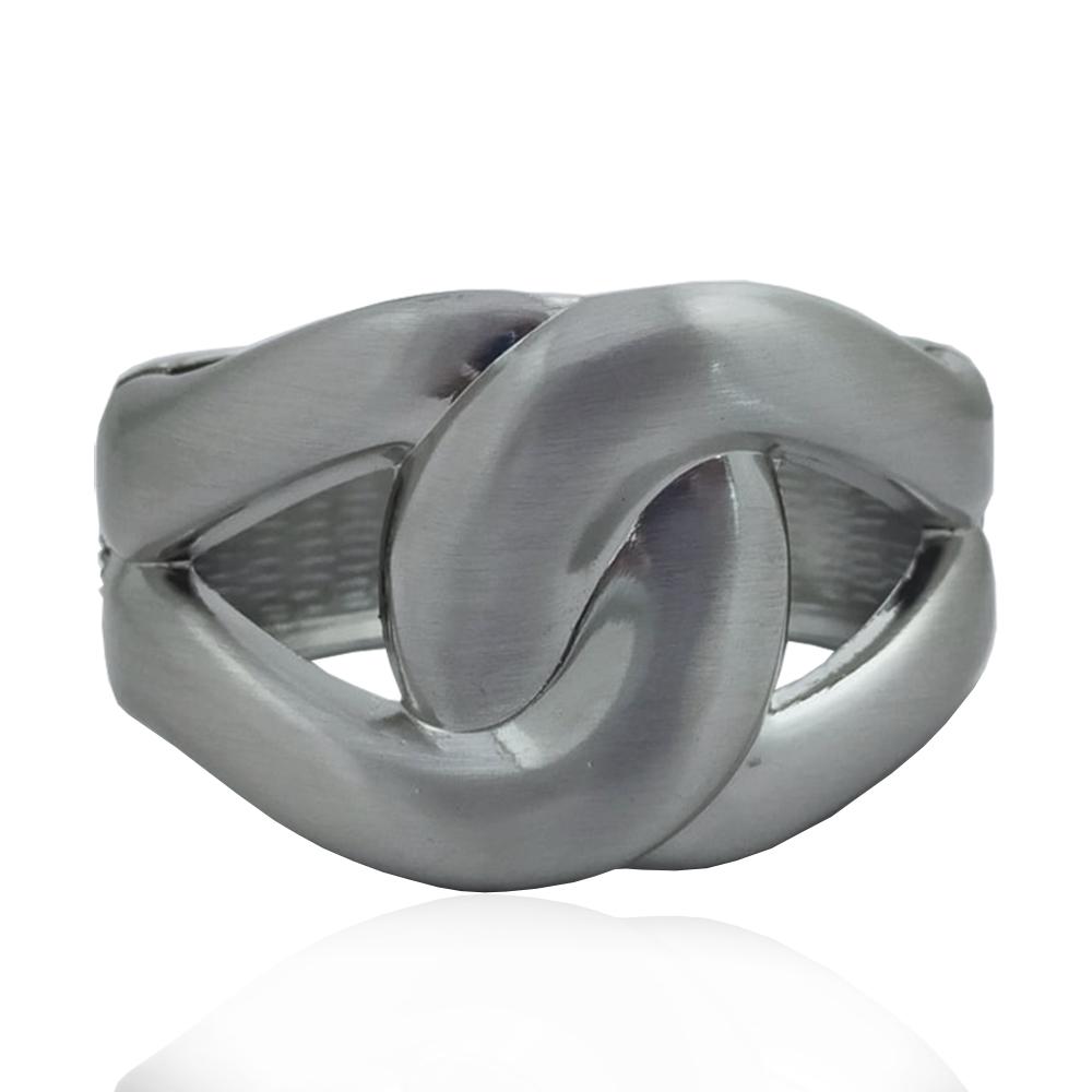 Bracciale rigido alla schiava mm 75x44 in acciaio satinato