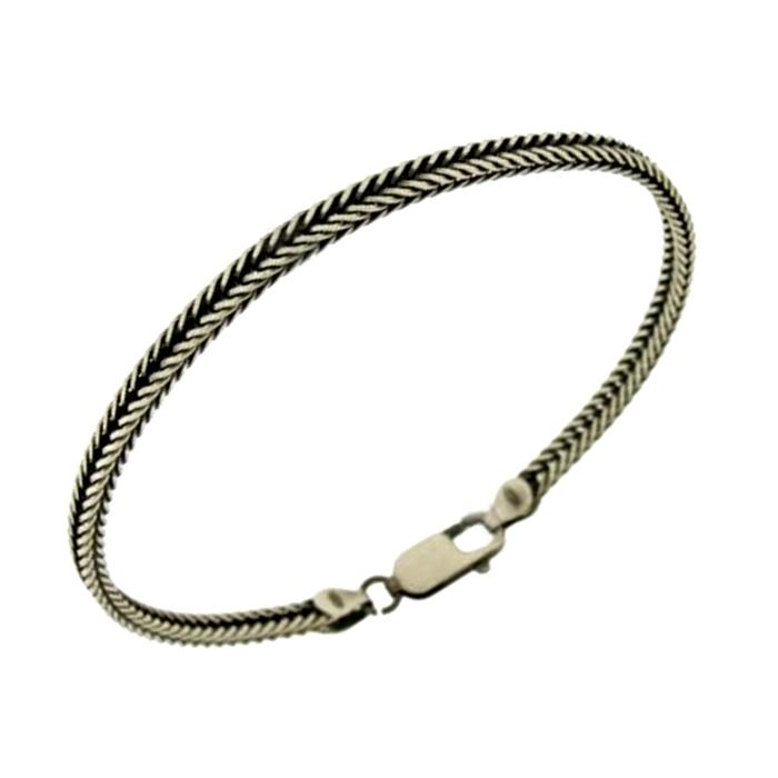 Bracciale schiena d'asino mm 3,5 in argento brunito titolo 925
