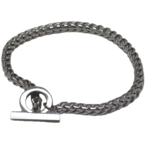 Bracciale uomo mm 4 snake in acciaio anallergico con chiusura a t cm 18