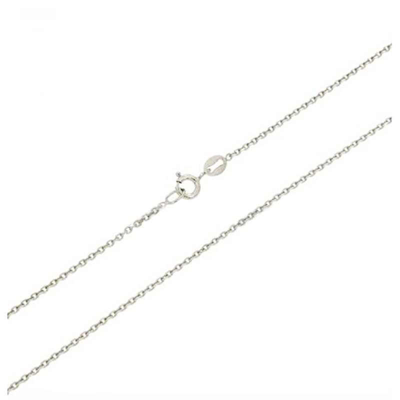 Catena forzatina unisex mm 1 in acciaio bianco cm 45