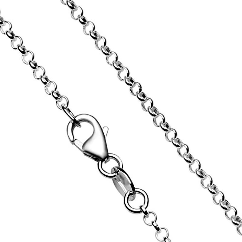 Catena girocollo rolo' mm 3 in acciaio argentato inossidabile unisex