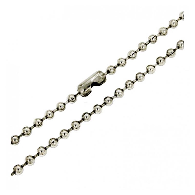 Catena pallina militare mm 2 in acciaio cm 60