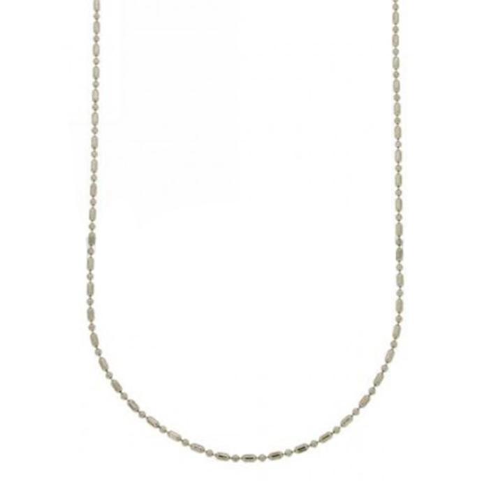 Collana catenina punto e virgola in argento titolo 925 rodiato