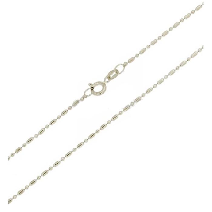 Collana catenina punto e virgola in argento titolo 925 rodiato