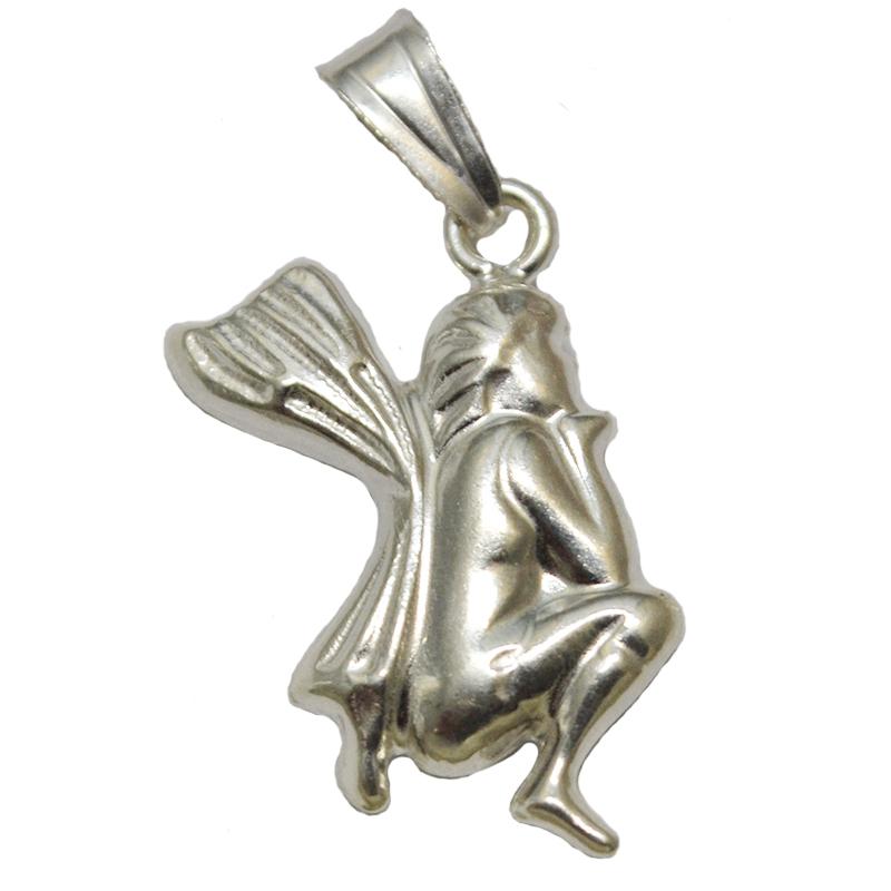 Ciondolo accoppiato fatina mm 24x15 in argento titolo 925