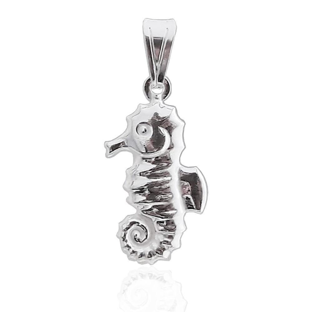 Ciondolo accoppiato ippocampo mm 23x11 in argento 925