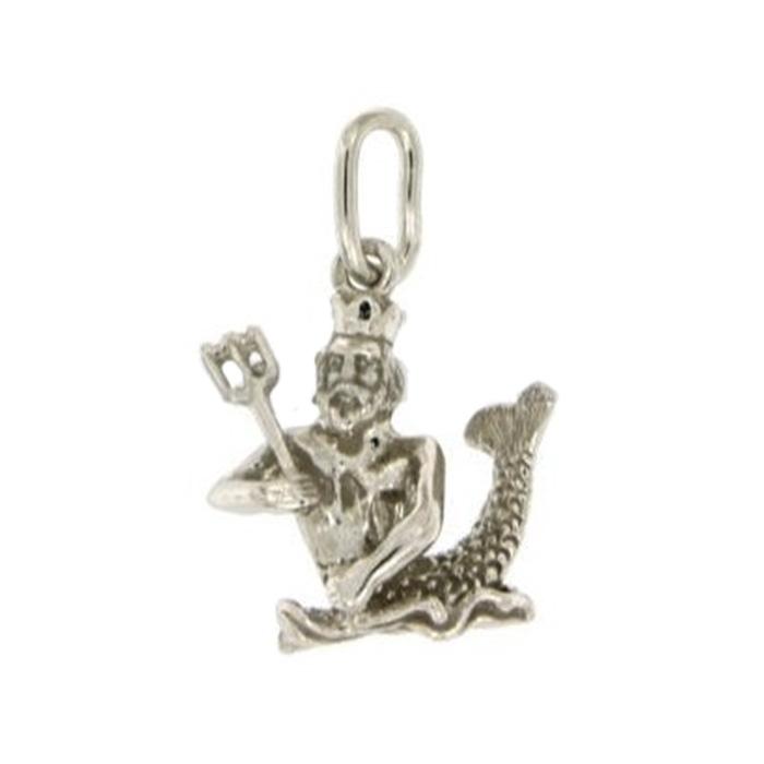 Ciondolo zodiaco acquario mm 19x18 in argento microfuso rodiato titolo 925