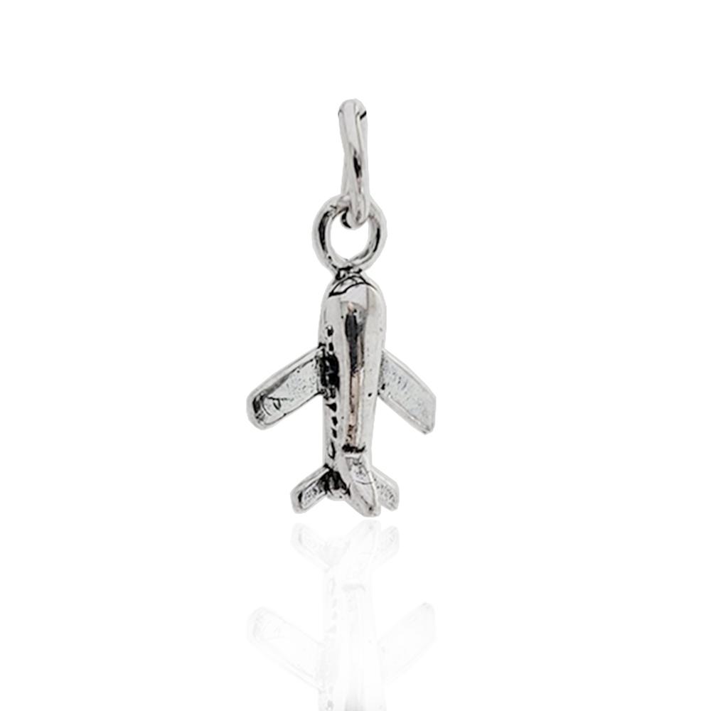 Ciondolo aereo mm 22x14 in argento 800 brunito