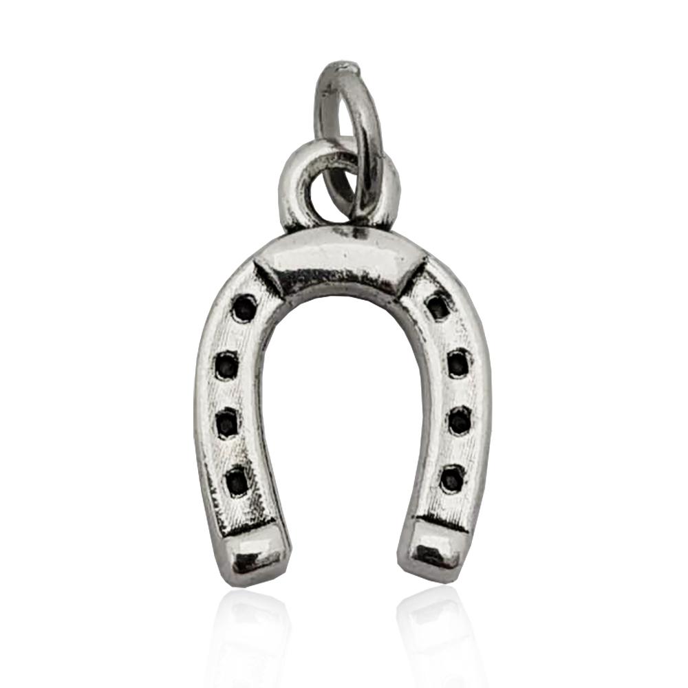 Ciondolo unisex ferro di cavallo in acciaio mm 14x9
