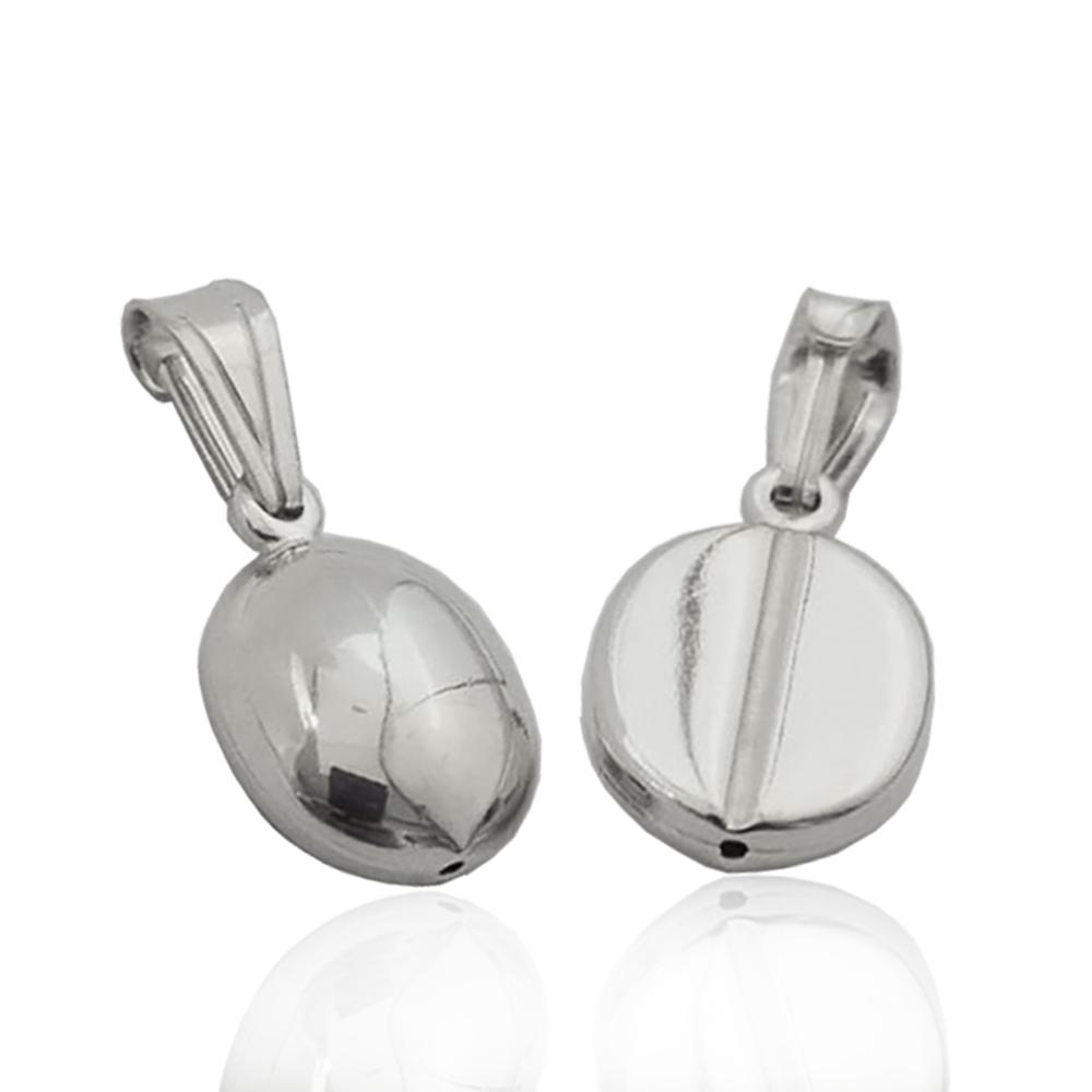 Ciondolo chicco di caffe' mm 15x10 in argento 925
