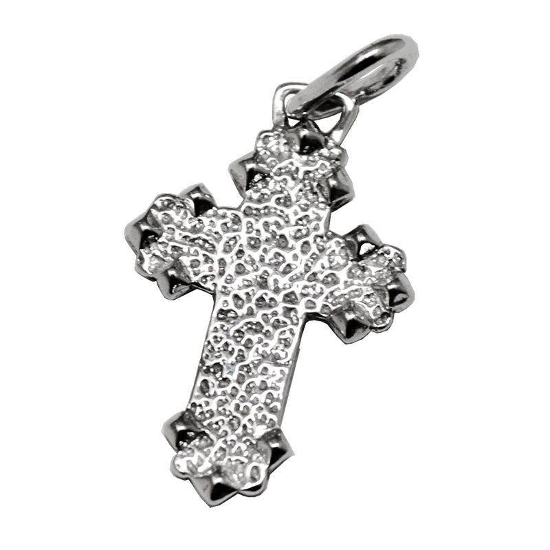 Ciondolo croce con terminazioni artigliate mm 23x15 in argento titolo 925