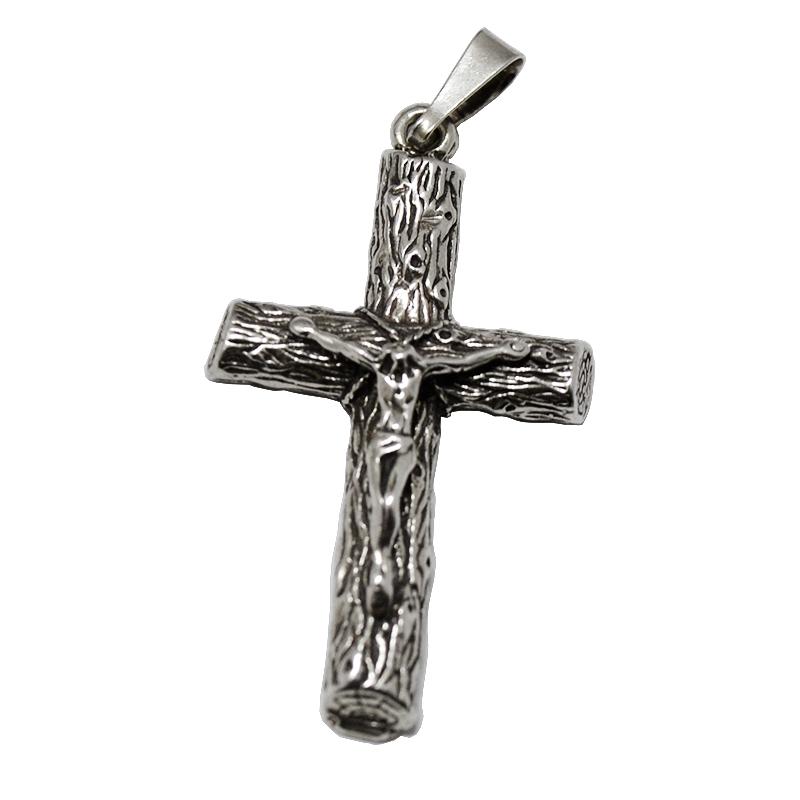 Ciondolo crocifisso mm 50x28 in argento microfuso 800