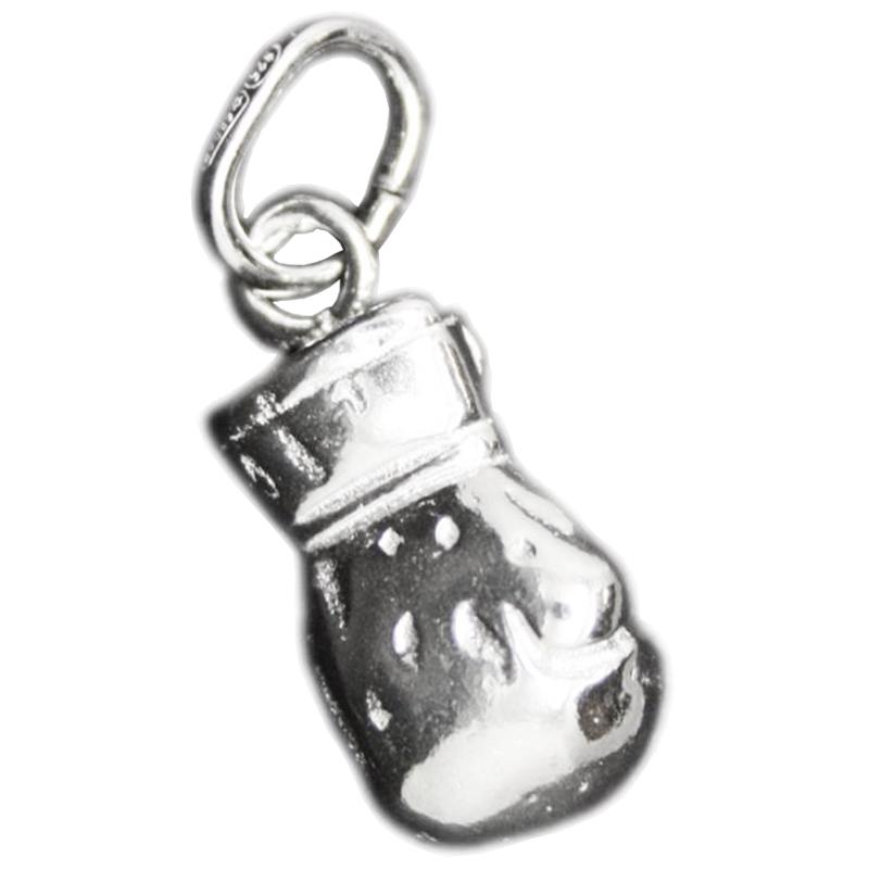 Ciondolo guantone da boxe in argento 925 rodiato