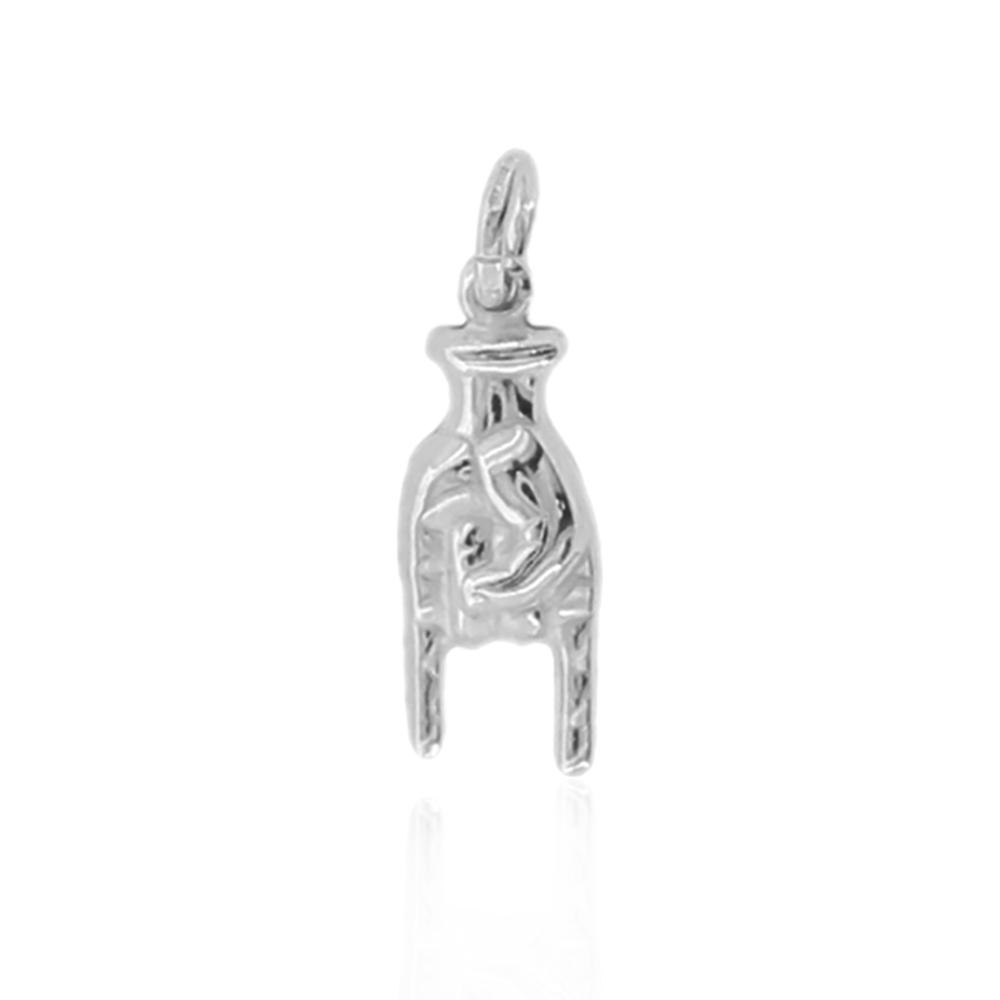 Ciondolo mano corna mm 18 in argento 925