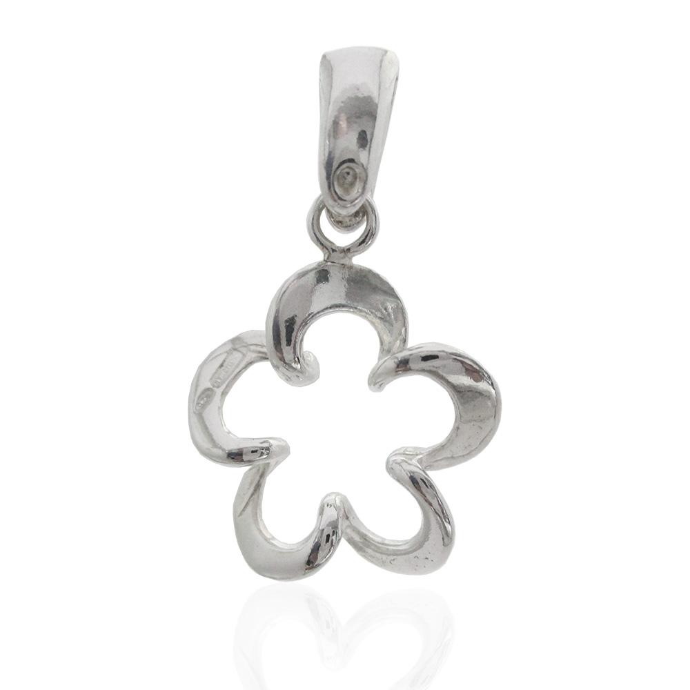 Ciondolo margherita torchon mm 22x18 in argento titolo 925