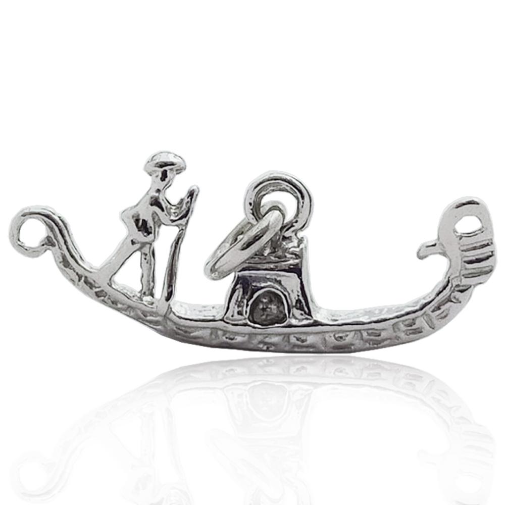 Ciondolo monumento mm 27x5 gondolaveneziana in argento microfuso titolo 925