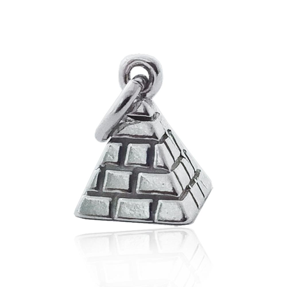 Ciondolo monumento mm 12x10 piramide di cheope in argento microfuso titolo 925