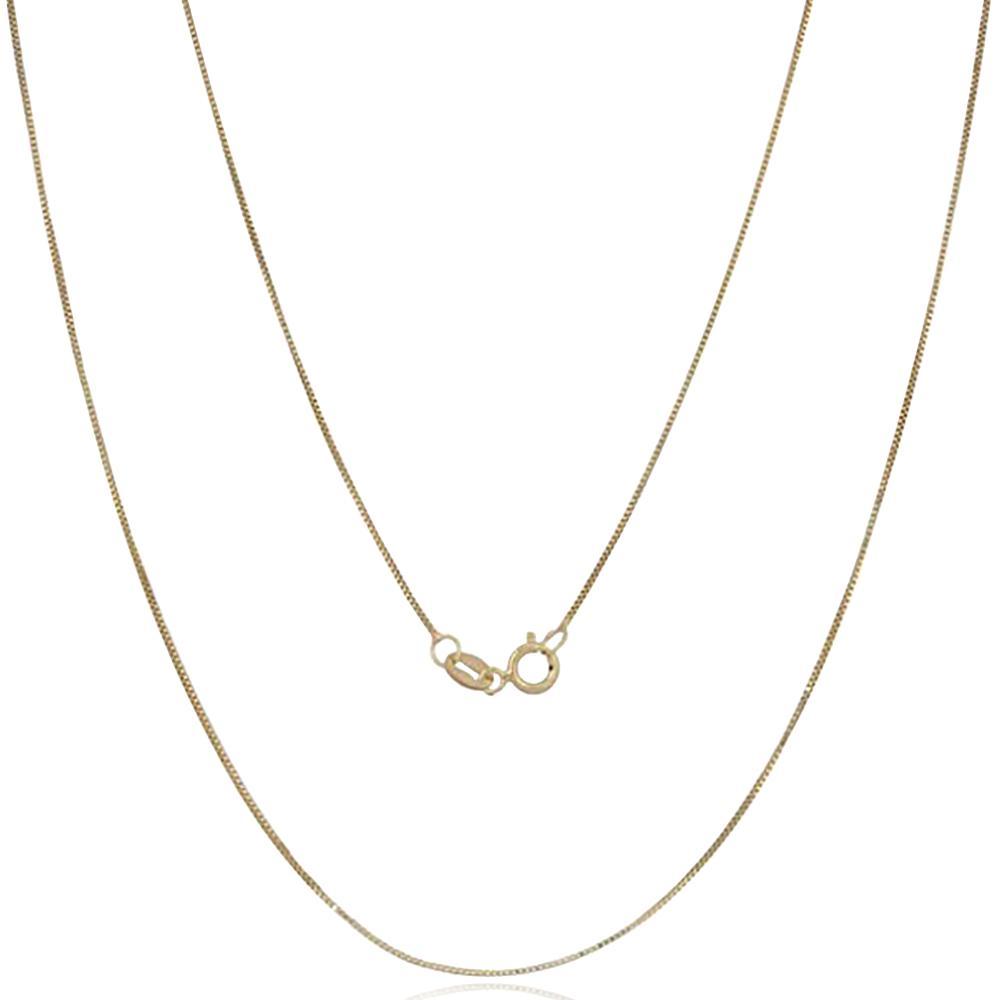 Collana catena veneziana mm 0,8 in argento 925 dorato cm 80