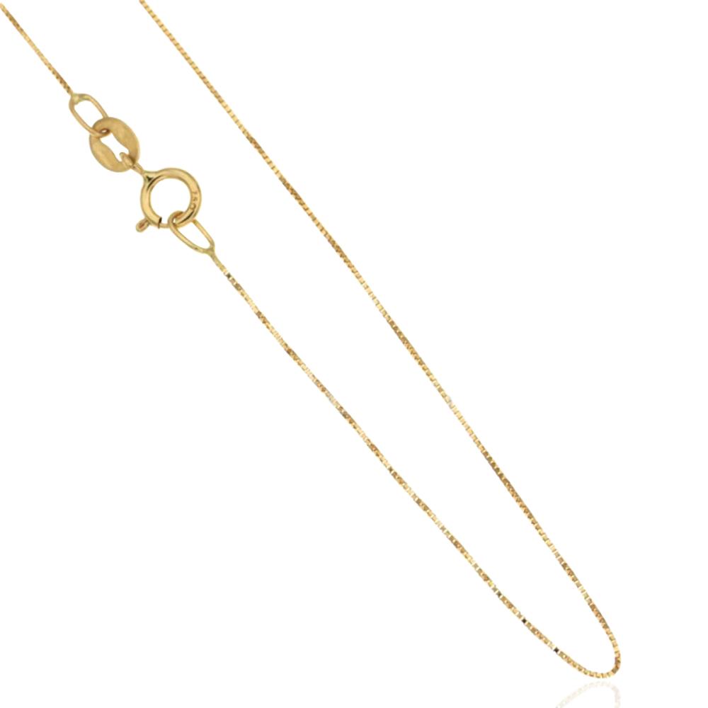 Collana catenina unisex veneziana cm 45 in oro giallo 18 carati