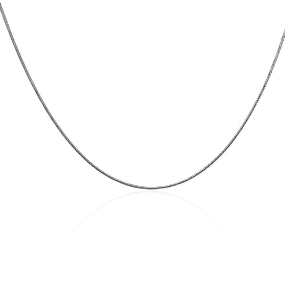 Collana coda di topo mm 0,9 in argento 925 rodiato cm 45