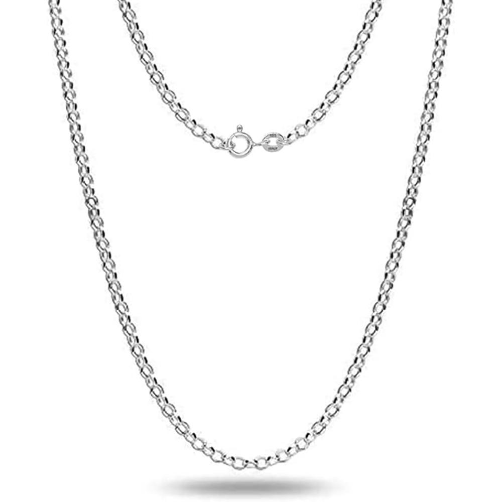 Collana a catena rolo' Ø 2,5 mm in argento 925 rodiato cm 60