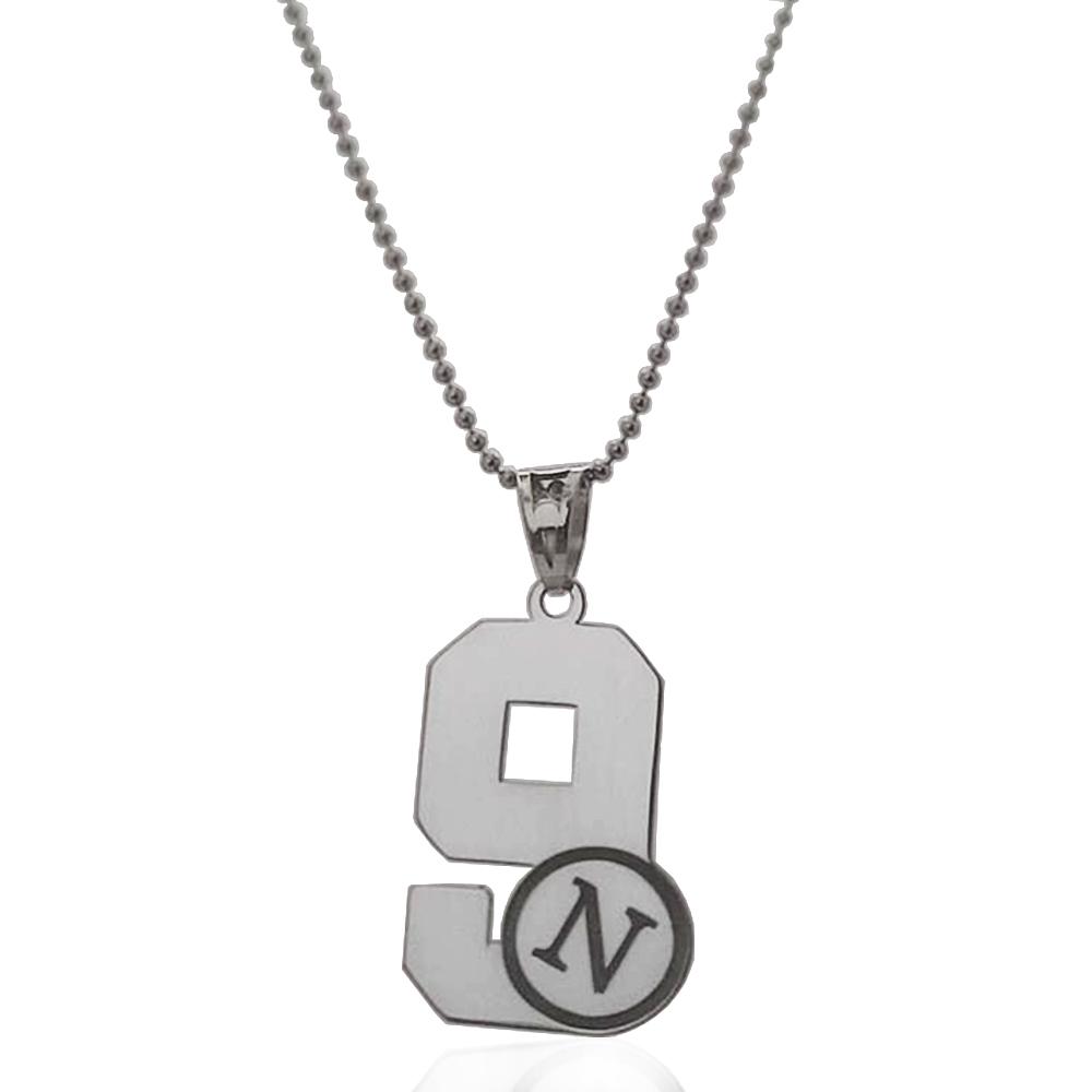Collana napoli osimhen 9 mm 27x14 in argento 925 rodiato