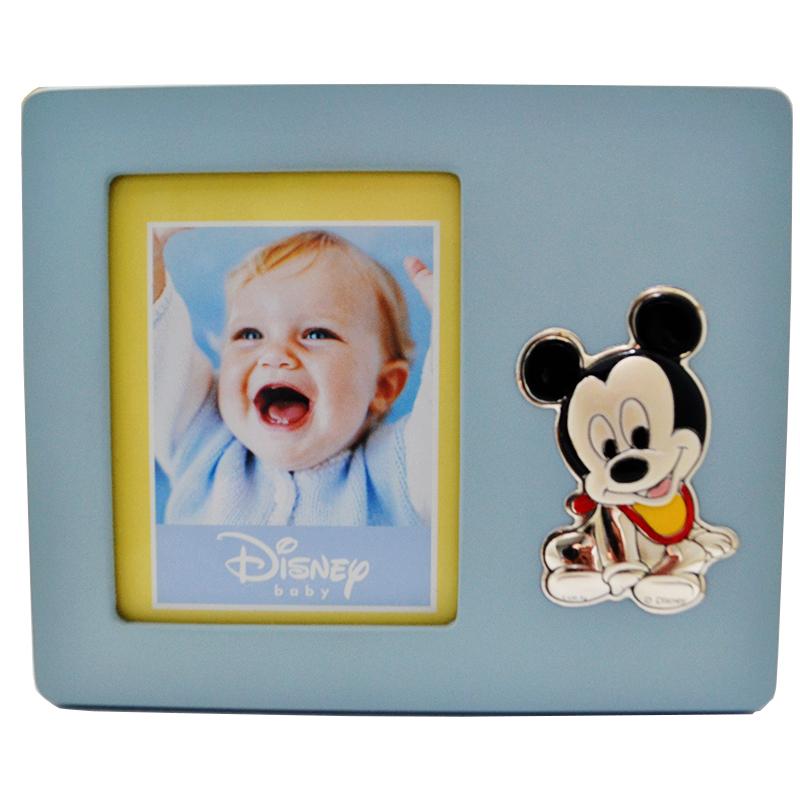 Portafoto disney mickey mouse in legno 13x11 laminato argento