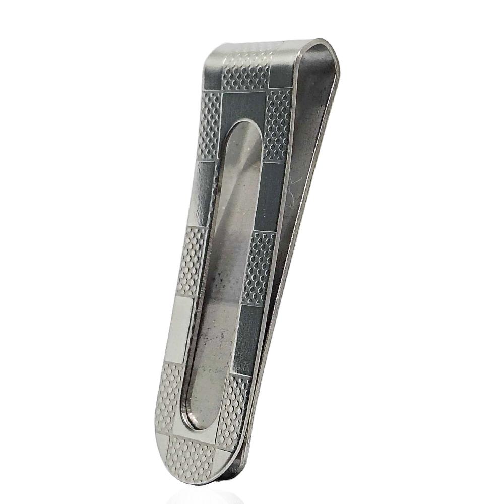 Fermasoldi con riquadri in acciaio lucido mm 52x16
