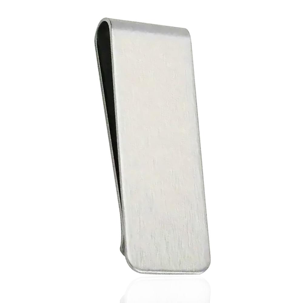 Fermasoldi in acciaio satinato mm 70x20 da personalizzare