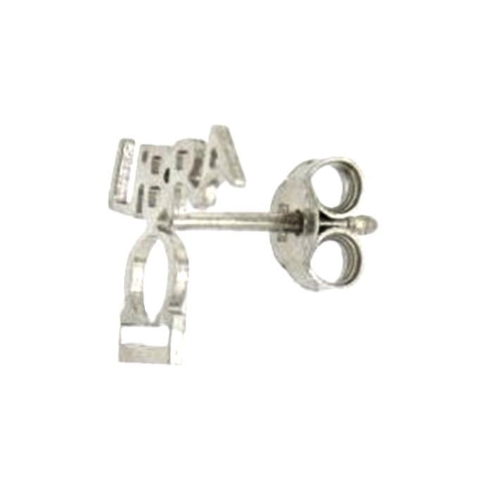 Mono orecchino segno zodiaco libra in argento 925 rodiato