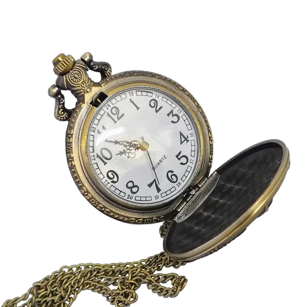 Orologio da tasca vintage mm 46 in lega di bronzo con falce e martello e con catena