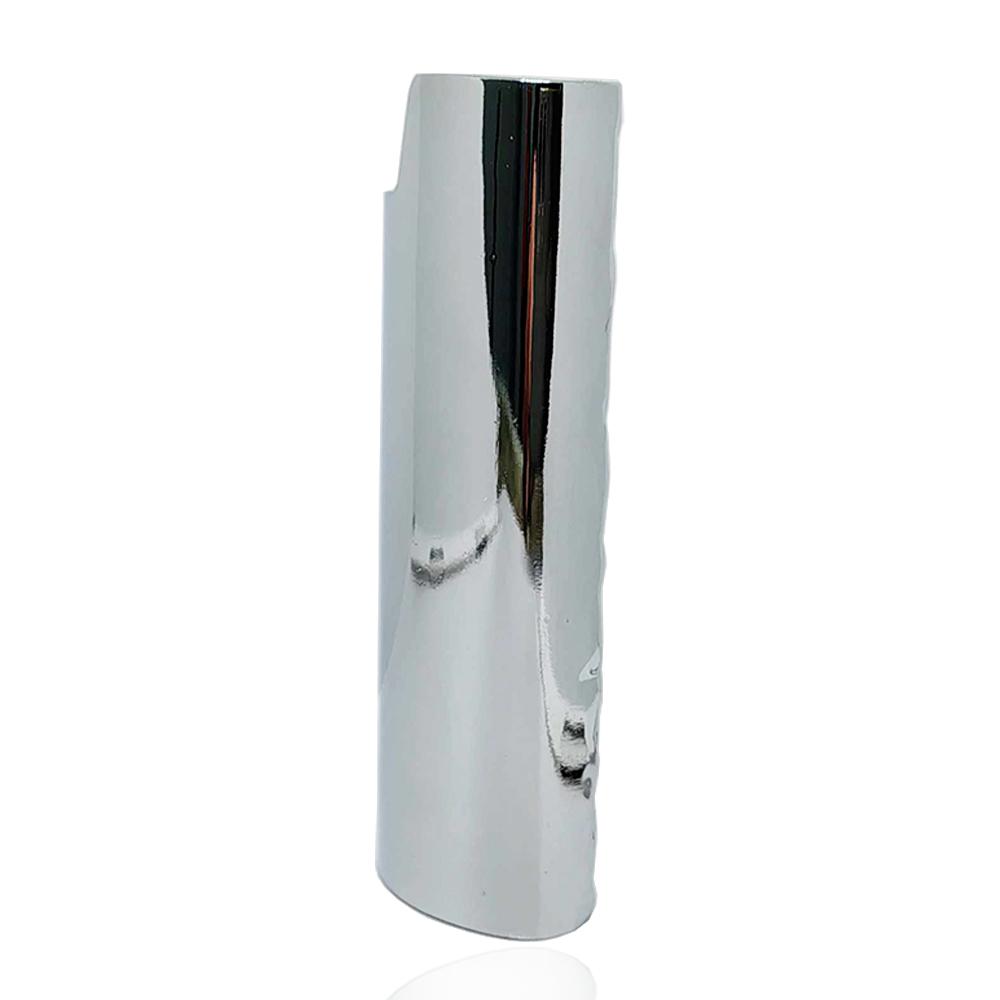 Porta accendino cm 8 in lega di zinco placcato argento - personalizzabile -