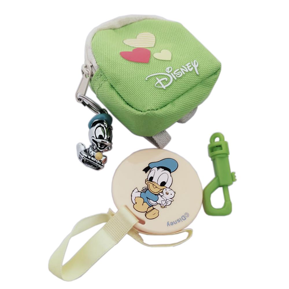 Set portaciuccio disney paperino zainetto con ciondolo argentato + clip+ pinza