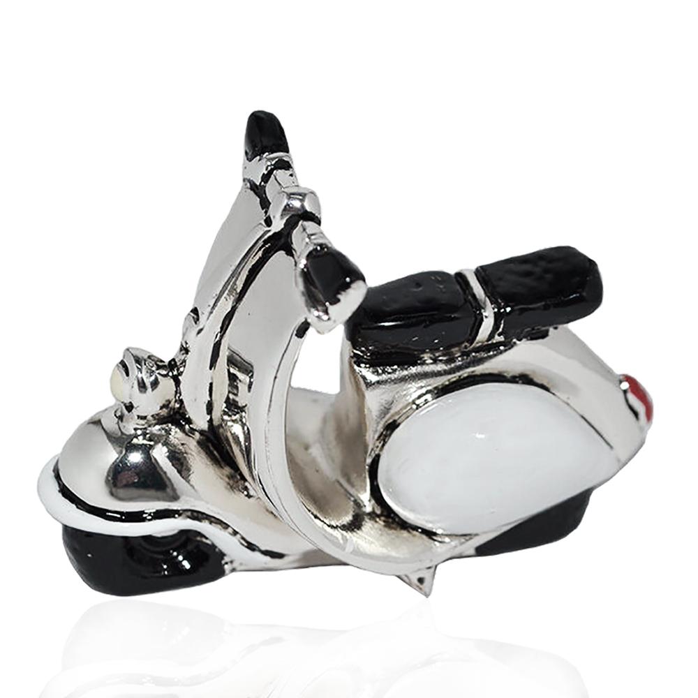 Modellino vespa cm 5x3 in argento galvanico smaltato a fuoco