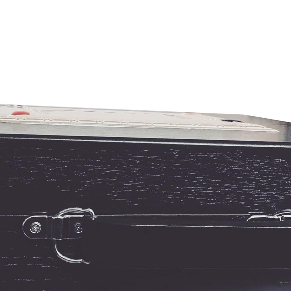 Valigia porta carte fiches e dadi in legno nero con borchia in argento 925