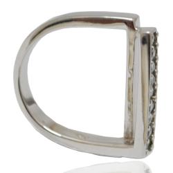 Anello riviera di zirconi celesti in argento 925 rodiato collezione benetton