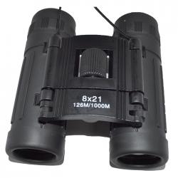 Binocolo 8x21 in gomma cm 6 con custodia in similpelle con borchia argento 925