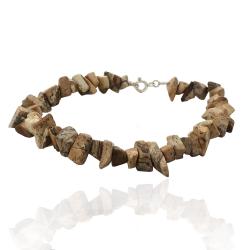 Bracciale con pietre dure naturali con chiusura in argento titolo 925 cm 19