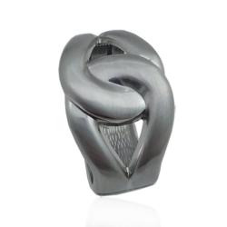 Bracciale rigido alla schiava mm 75x44 in acciaio satinato