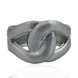 Bracciale rigido alla schiava mm 75x44 in acciaio satinato