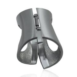 Bracciale rigido alla schiava mm 90x63 in acciaio satinato