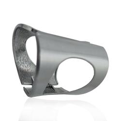 Bracciale rigido alla schiava mm 90x63 in acciaio satinato