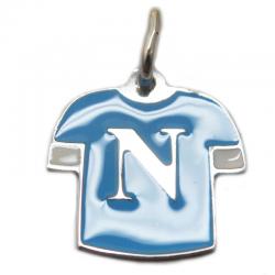 Ciondolo in argento 925 maglia Napoli calcio smaltata