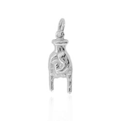 Ciondolo mano corna mm 18 in argento 925